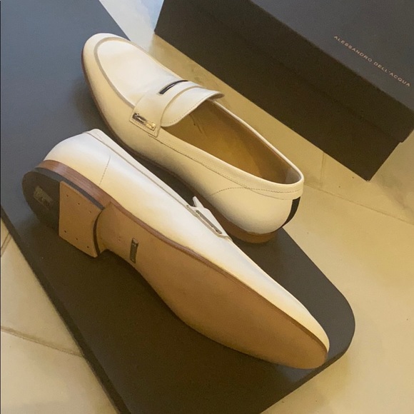 NEW Alessandro Dell’Acqua Men’s Leather Loafers